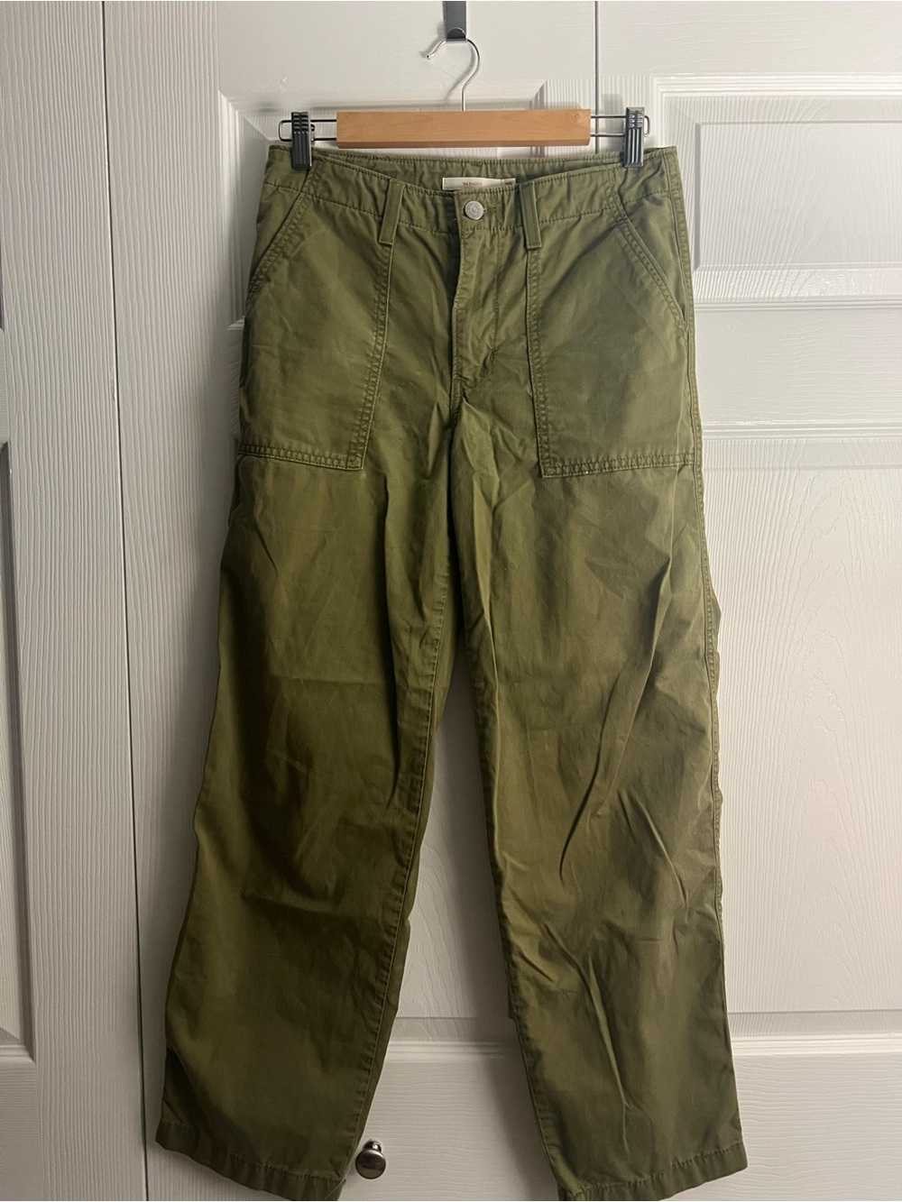 Levi's High-Rise Utility Jeans in Olive Green